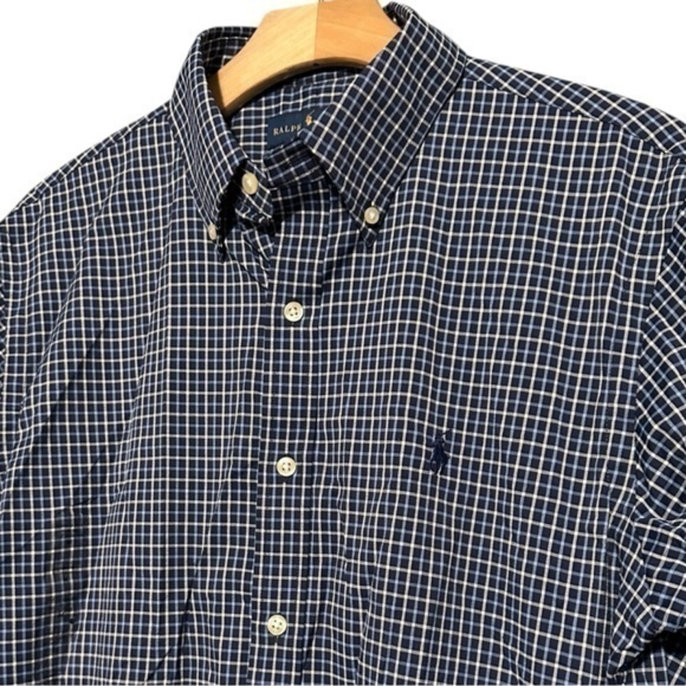 Ralph Lauren NWT Men’s Size M Blue Plaid Slim Fit Performance Button Down Shirt